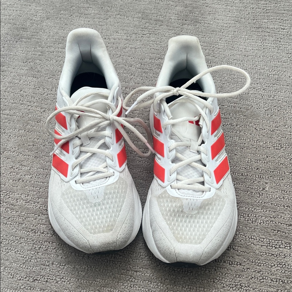 Adidas Men’s White and Orange/Red Sneakers